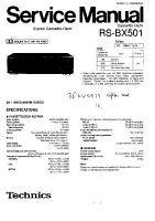 Technics - RSBX-501 - Service manual 